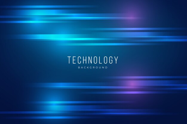 Blue technology background with lights effect 