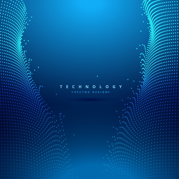 Бесплатное векторное изображение Синий фон технологии