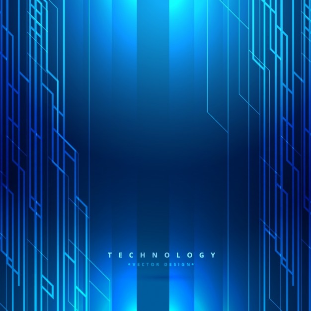 La tecnologia sfondo blu
