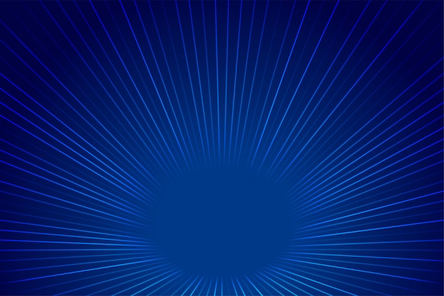 Sfondo di linee di zoom prospettiva stile tecnologia blu