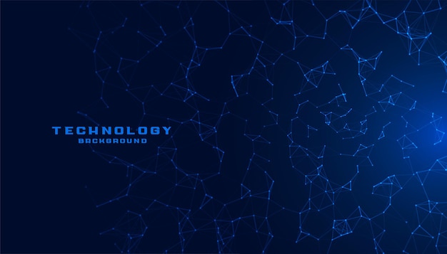 Blue technology with network mesh lines