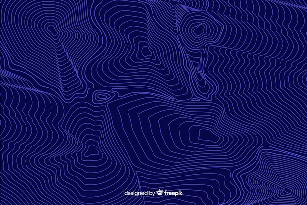 Blue topographic lines background