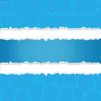 Free vector blue torn paper strips
