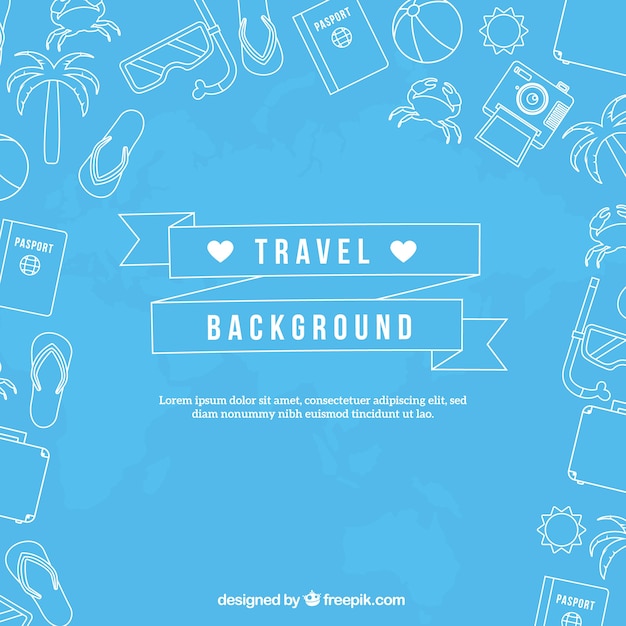 Blue travel background