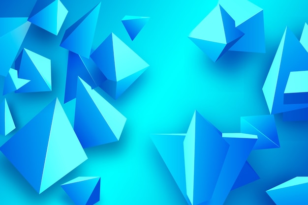 Blue triangle background with vivid colors