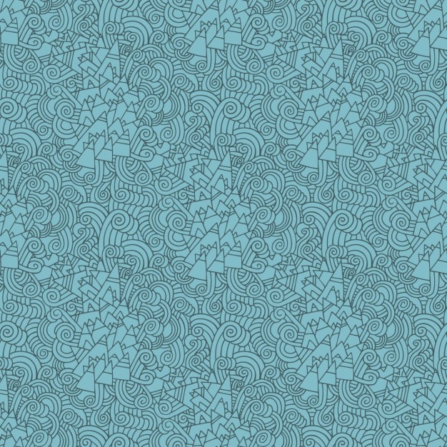 Free Vector blue tribal mountains pattern
