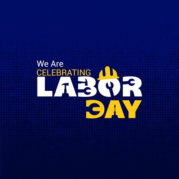 Blue usa labor day design