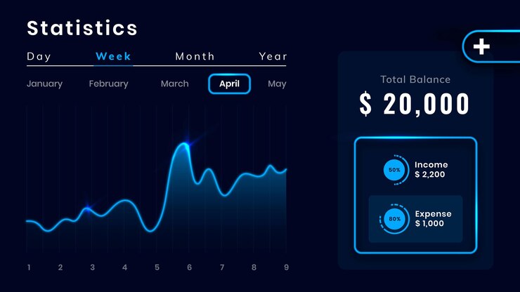 Blue user dashboard interface