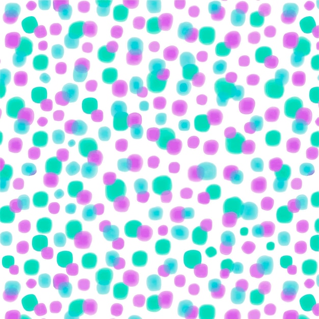 Blue and violet watercolor dotty seamless pattern