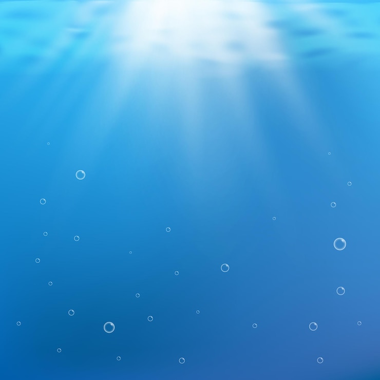 無料Vector 水の背景の下で青。水中の光線