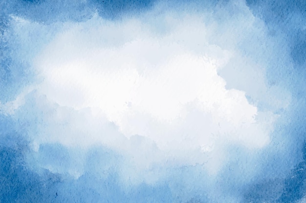 Blue watercolor abstract winter background