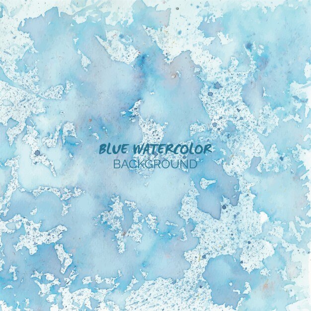 ฟรี Vector blue watercolor background