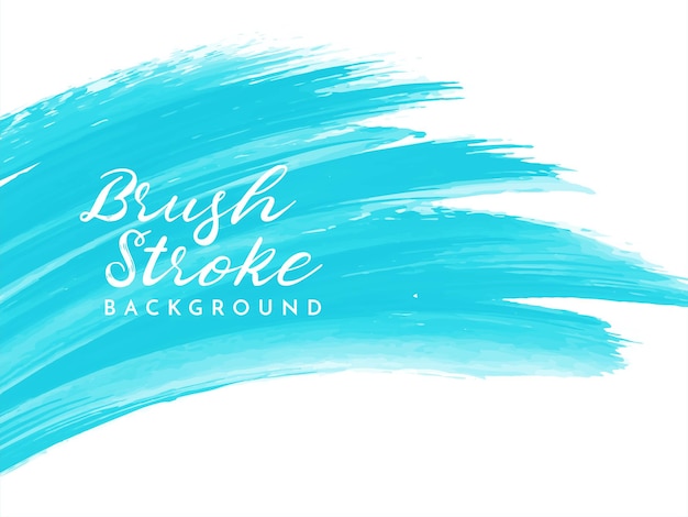 Blue Watercolor brush stroke design background vector