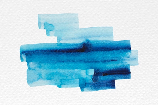 Free vector blue watercolor brush stroke vector