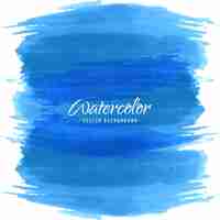 Free vector blue watercolor brush strokes background