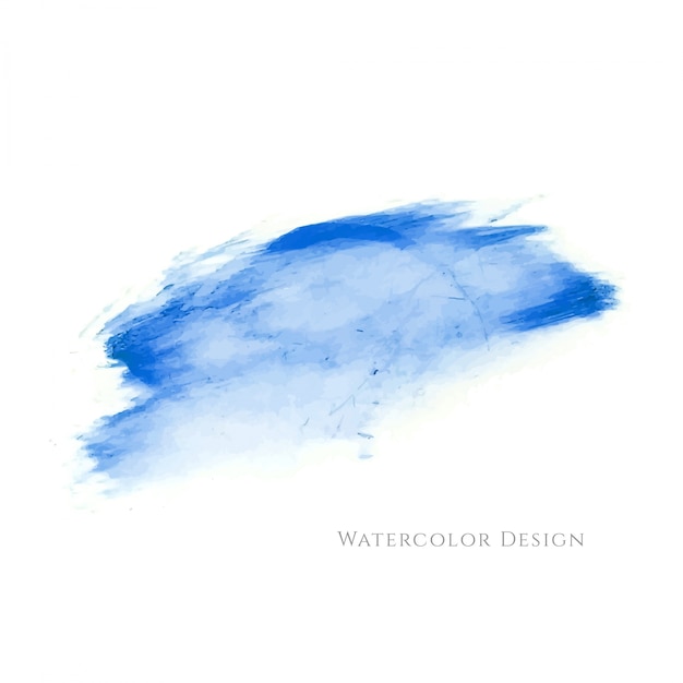 Бесплатное векторное изображение Абстрактный синий акварель пятно фон