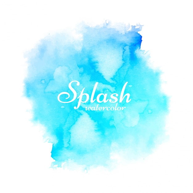 Free vector blue watercolor splash decorative design background
