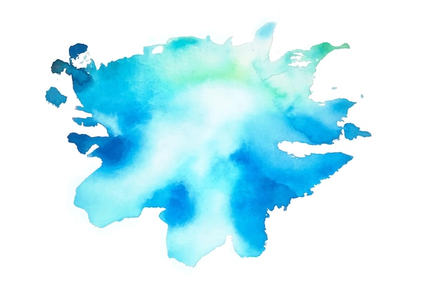 Blue watercolor splash stain texture background