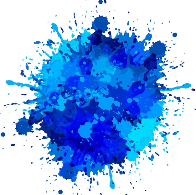 Blue watercolor splash