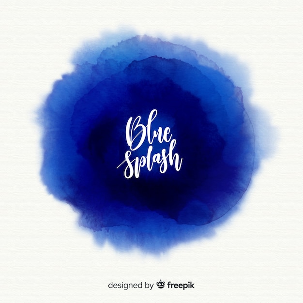 Free vector blue watercolor splash