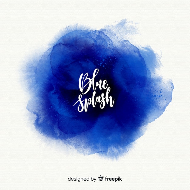 Free vector blue watercolor splash