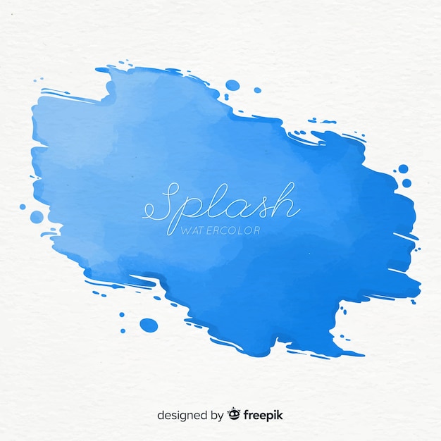 Free vector blue watercolor splash