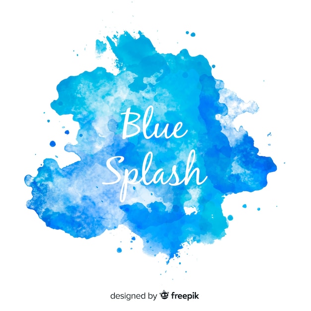 Free vector blue watercolor splash