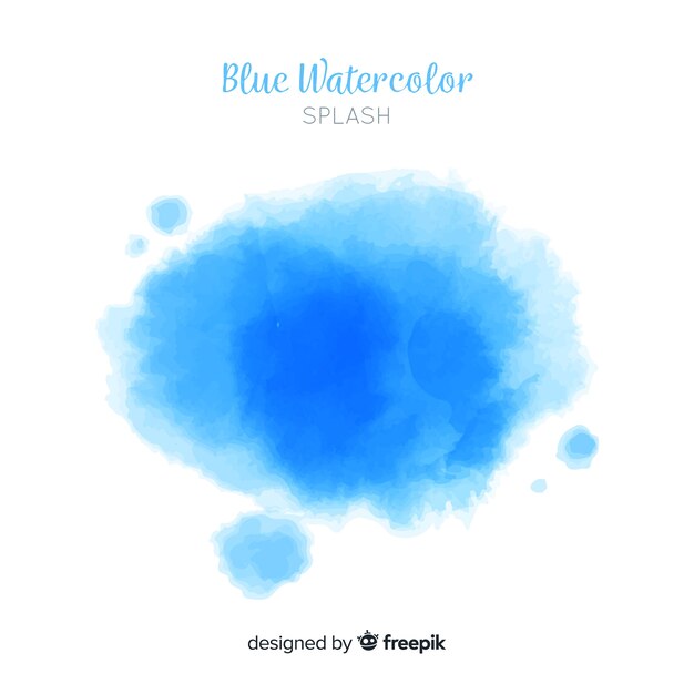 Blue watercolor splash