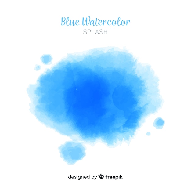 Blue watercolor splash