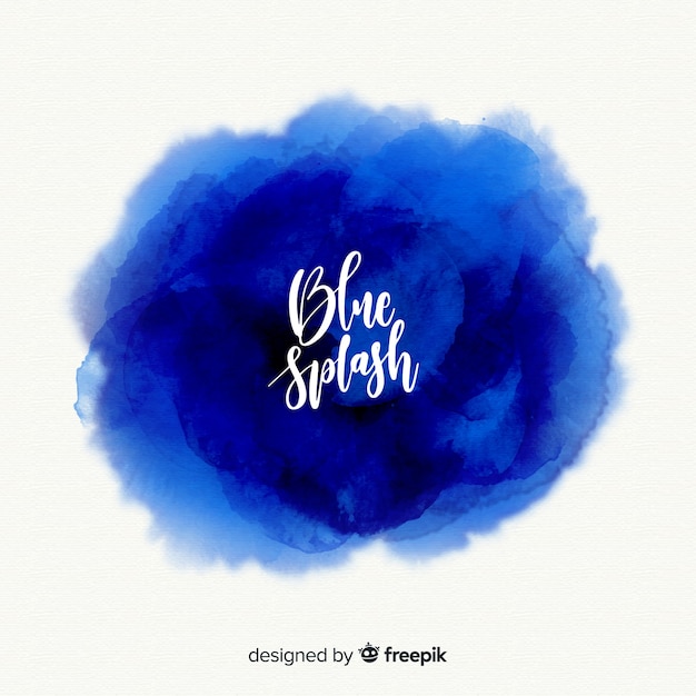 Blue watercolor splash