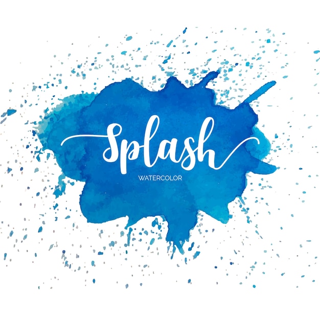 Free vector blue watercolor splash