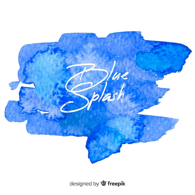 Free vector blue watercolor splash