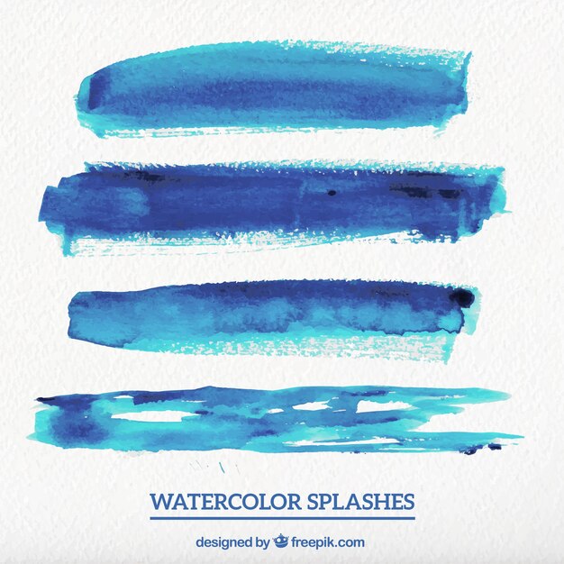 Blue Watercolor Stains