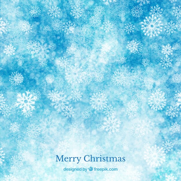 青い水彩のクリスマスの背景