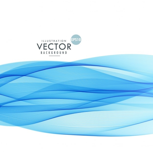 Free vector blue wave on abstract background