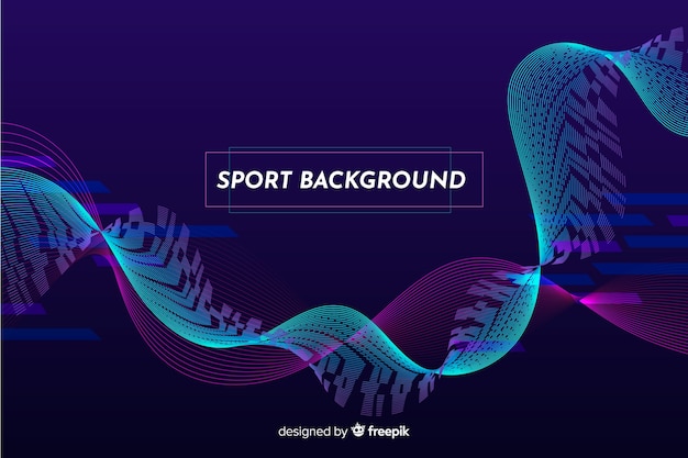 Blue wave abstract sport background