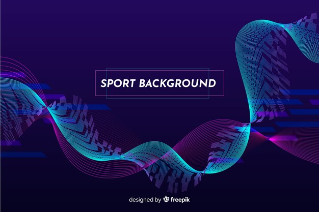 Blue wave abstract sport background