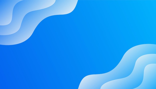 Free vector blue wave background banner modern design