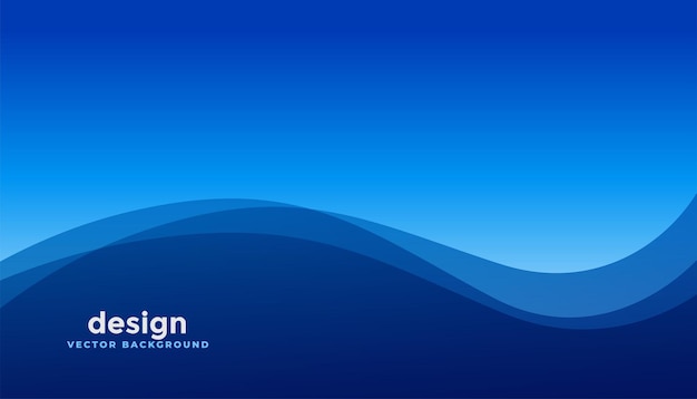 Free vector blue wave background for business presentation