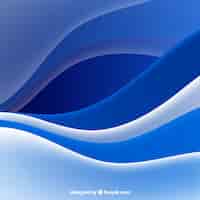 Бесплатное векторное изображение Голубой фон волны