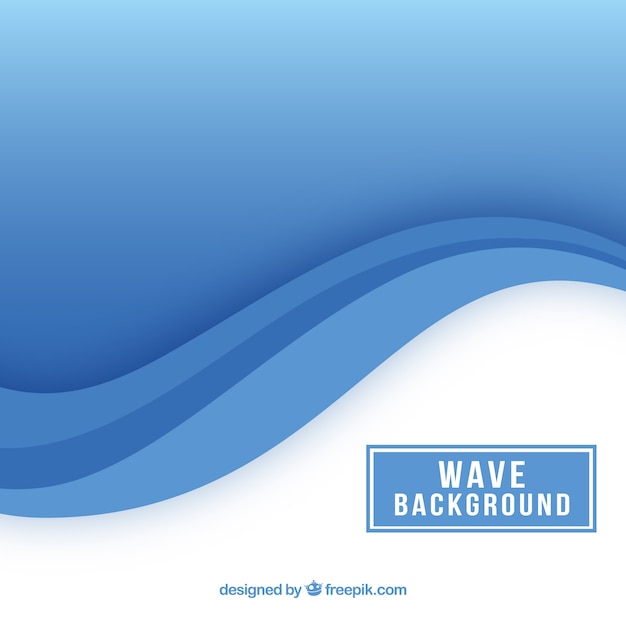 無料ベクター 青い波の背景