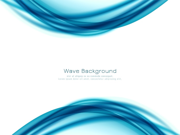 Blue wave design modern background 