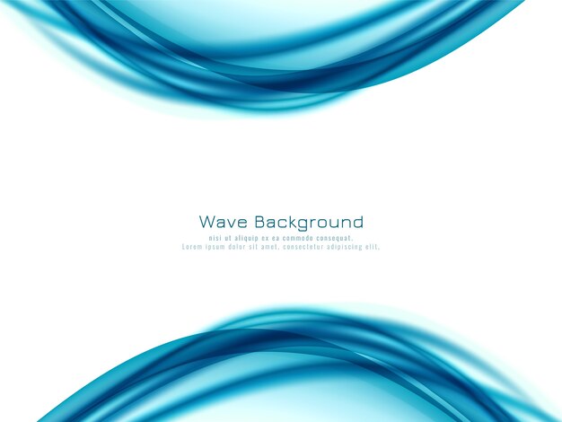 Blue wave design modern background 