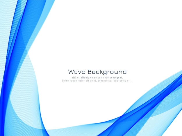 Free vector blue wave elegant background vector