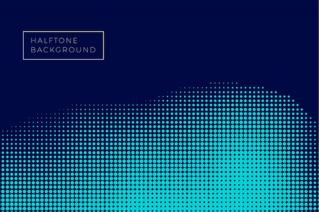 Free vector blue wave halftone background