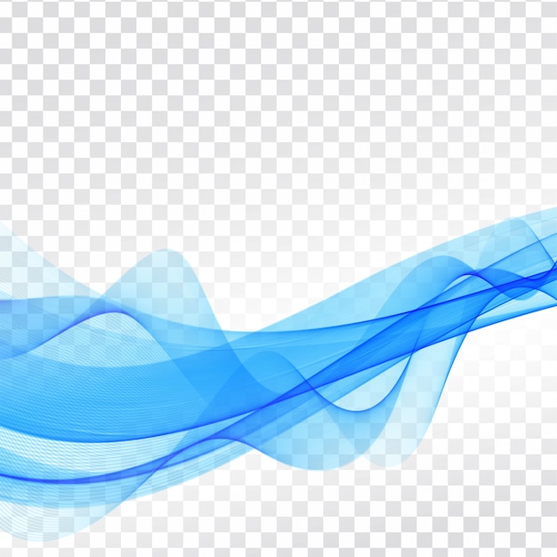 Free vector blue wave modern transparent background