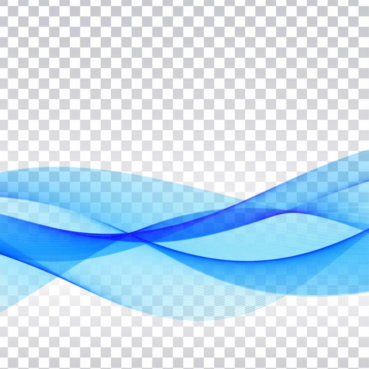 Free Vector blue wave transparent elegant background