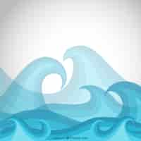 Free vector blue waves background