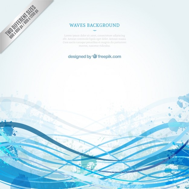 Free vector blue waves background