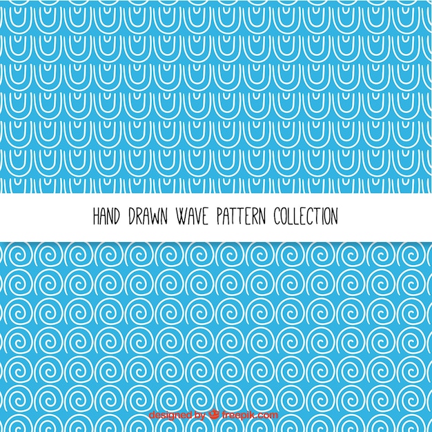 Free vector blue waves pattern